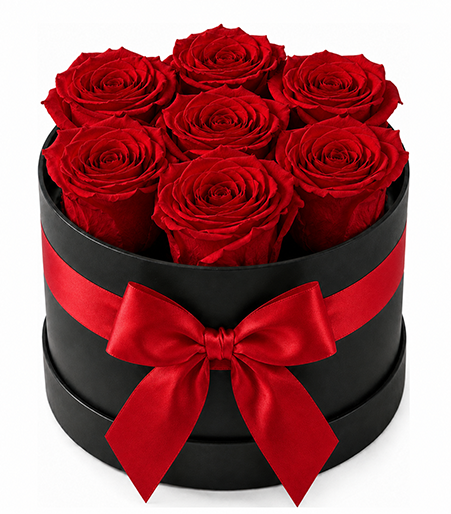 7 Lasting Roses in a Hatbox